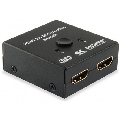 SWITCH SELECTOR HDMI BIDIRECIONAL EQUIP 2 ENTRADAS 1