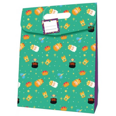 BOLSA CARTON CIERRE ADHESIVO REYES MAGOS (338X41 CM) COLORES SURTIDOS BISMARK 332880 (Espera 4 dias)