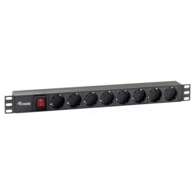 REGLETA ALIMENTACION RACK 19 1U 8 TOMAS CON