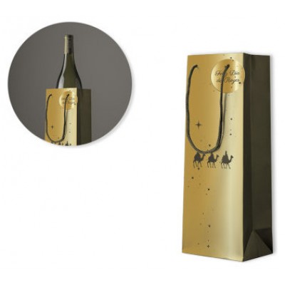 BOLSA BOTELLA DORADA REYES MAGOS (12X33,7X10 CM) BISMARK 333674 (Espera 4 dias) BOLSA BOTELLA DORADA REYES MAGOS (12X33,7X10 CM) BISMARK 333674 (Espera 4 dias)