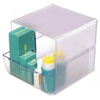 ORGANIZADOR MODULAR CON UN CAJON DE 16,5X14,5X7 CM TRANSPARENTE DEFLECTO 350801 (Espera 4 dias)