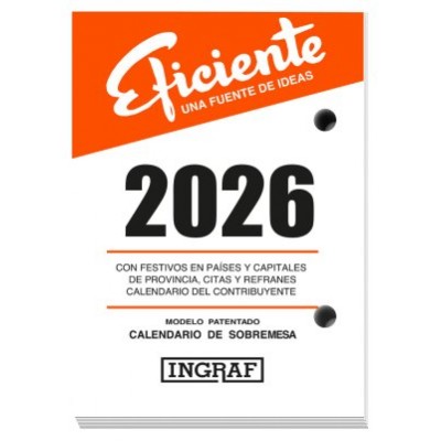 BLOC BUFFET 2026 INGRAF CASTELLANO INGRAF 356408 (Espera 4 dias)