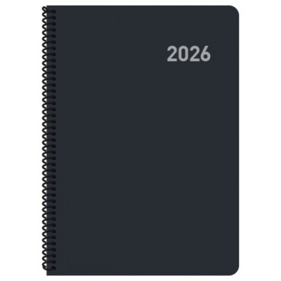 AGENDA 2026 ROMA D/P 15x21 NEGRA CON ESPIRAL CASTELLANO INGRAF 356409 (Espera 4 dias)