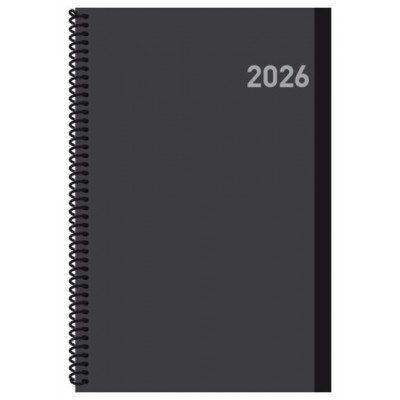 AGENDA 2026 PARIS S/V 15X21 NEGRA CON ESPIRAL CASTELLANO INGRAF 356556 (Espera 4 dias)