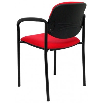 PIQUERAS Y CRESPO NOWY STYL Silla fija Styl bali rojo chasis negro con brazos