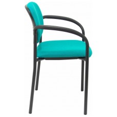 PIQUERAS Y CRESPO NOWY STYL Silla fija Styl bali turquesa chasis negro con brazos