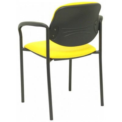 PIQUERAS Y CRESPO NOWY STYL Silla fija Styl bali amarillo chasis negro con brazos