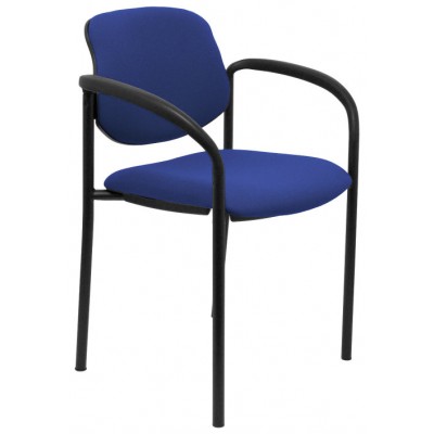 PIQUERAS Y CRESPO NOWY STYL Silla fija Styl bali azul chasis negro con brazos