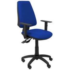 PIQUERAS Y CRESPO Silla Elche S similpiel azul brazos regulables