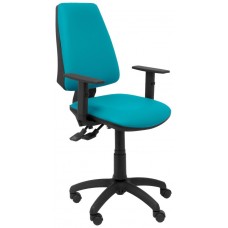 PIQUERAS Y CRESPO Silla Elche S similpiel verde brazos regulables