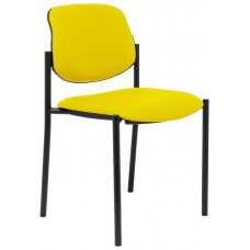 PIQUERAS Y CRESPO NOWY STYL Silla fija Styl similpiel amarillo chasis negro