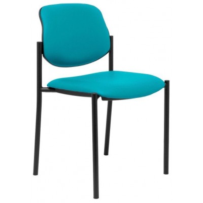 PIQUERAS Y CRESPO NOWY STYL Silla fija Styl similpiel verde chasis negro