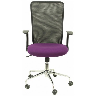 PIQUERAS Y CRESPO Silla Minaya respaldo malla negro asiento bali morado