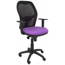 PIQUERAS Y CRESPO Silla Jorquera malla negra asiento bali lila