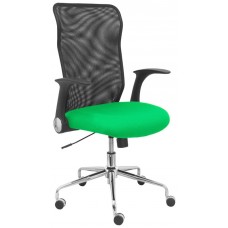 PIQUERAS Y CRESPO Silla Minaya respaldo malla negro asiento bali verde