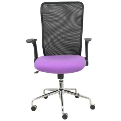 PIQUERAS Y CRESPO Silla Minaya respaldo malla negro asiento bali lila