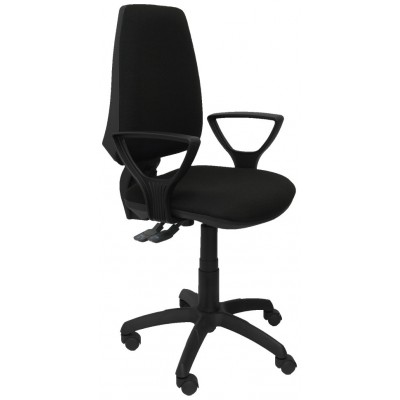 PIQUERAS Y CRESPO Silla Elche S bali negro brazos fijos
