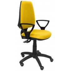 PIQUERAS Y CRESPO Silla Elche S bali amarillo brazos fijos ruedas de parque