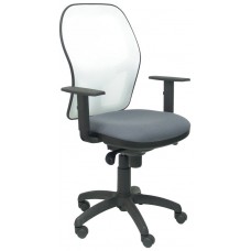 PIQUERAS Y CRESPO Silla Jorquera malla blanca asiento bali gris oscuro