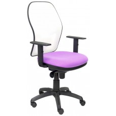 PIQUERAS Y CRESPO Silla Jorquera malla blanca asiento bali lila