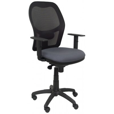 PIQUERAS Y CRESPO Silla Jorquera malla negra asiento bali gris oscuro