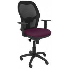 PIQUERAS Y CRESPO Silla Jorquera malla negra asiento bali morado