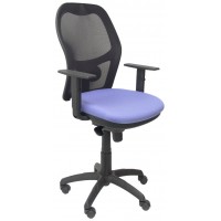 PIQUERAS Y CRESPO Silla Jorquera malla negro asiento azul claro