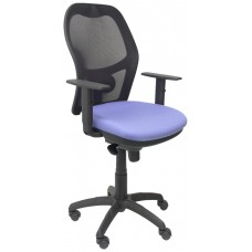 PIQUERAS Y CRESPO Silla Jorquera malla negro asiento azul claro