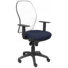 PIQUERAS Y CRESPO Silla Jorquera malla blanca asiento bali azul marino