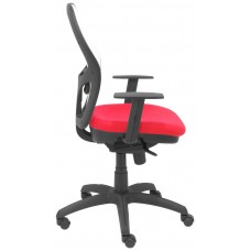 PIQUERAS Y CRESPO Silla Jorquera malla blanca asiento bali rojo