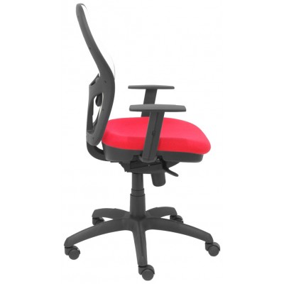 PIQUERAS Y CRESPO Silla Jorquera malla blanca asiento bali rojo
