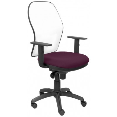 PIQUERAS Y CRESPO Silla Jorquera malla blanca asiento bali morado