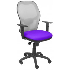 PIQUERAS Y CRESPO Silla Jorquera malla gris asiento bali lila