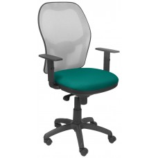 PIQUERAS Y CRESPO Silla Jorquera malla gris asiento bali turquesa
