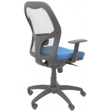 PIQUERAS Y CRESPO Silla Jorquera malla negra asiento bali azul marino