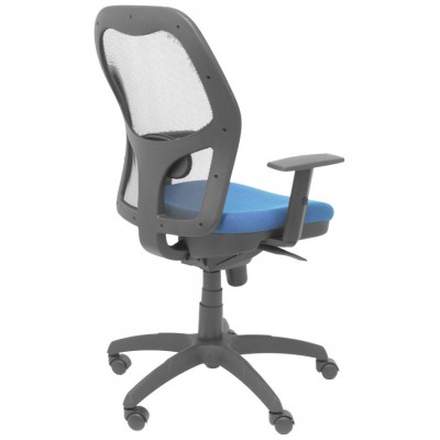 PIQUERAS Y CRESPO Silla Jorquera malla negra asiento bali azul marino