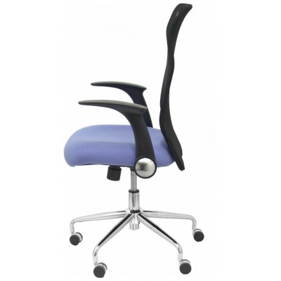 PIQUERAS Y CRESPO Silla Minaya respaldo malla negro asiento bali azul claro