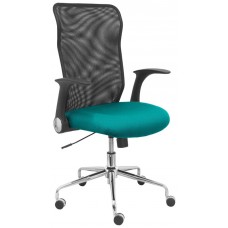 PIQUERAS Y CRESPO Silla Minaya respaldo malla negro asiento bali turquesa