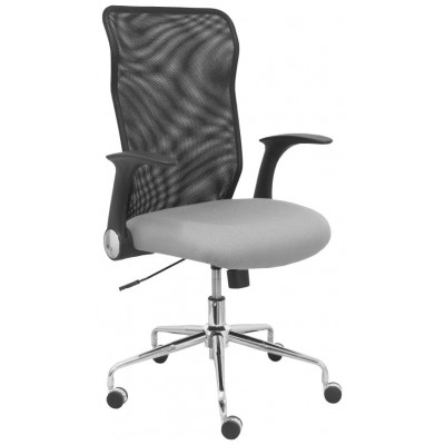 PIQUERAS Y CRESPO Silla Minaya respaldo malla negro asiento bali gris claro