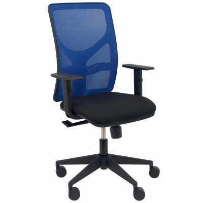PIQUERAS Y CRESPO Silla Motilla malla azul asiento bali negro brazo regulable
