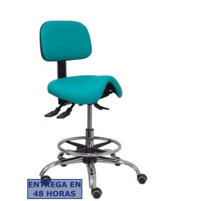 PIQUERAS Y CRESPO Taburete Zarza similpiel verde turquesa