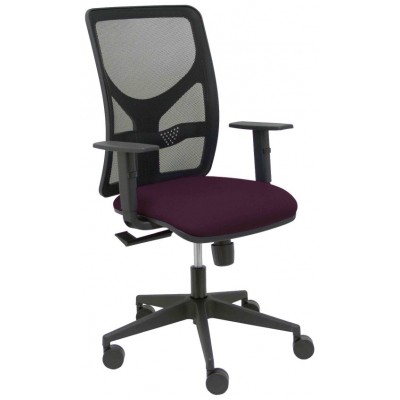 PIQUERAS Y CRESPO Silla Motilla malla negra asiento bali morado brazo regulable