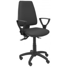 PIQUERAS Y CRESPO Silla Elche asincro similpiel negro con brazos fijos