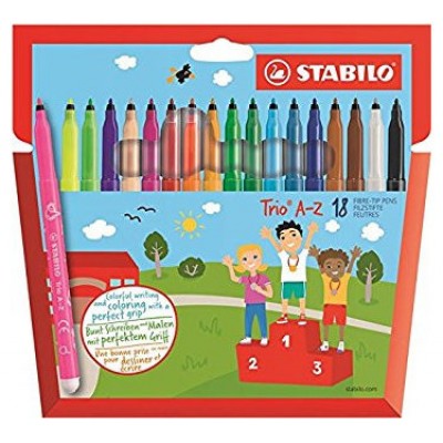 STABILO Trio A–Z rotulador Fino Multicolor 18 pieza(s) (Espera 4 dias)