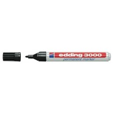 MARCADOR PERMANENTE PUNTA REDONDA 1.5-3MM 3000 NEGRO EDDING 3000-01 (MIN10) (Espera 4 dias)