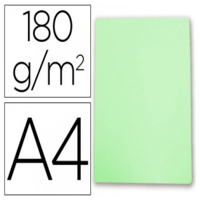 SUBCARPETA SIMPLES PASTEL 180 GRS A4 COLOR VERDE GIO 400040509 (MIN50) (Espera 4 dias)