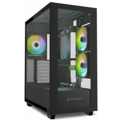 CAJA SHARKOON REBEL C60 ATX 2VENTX120MM 2XUSB3 SIN FUENTE NEGRO
