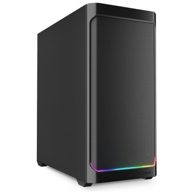 CAJA GAMING SHARKOON AK4 RGB Strip NEGRO 2XVENT 120MM 3XUSB SN FUENTE