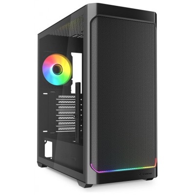 CAJA GAMING SHARKOON AK4W RGB Strip NEGRO 4XVENT 120MM 3XUSB SN FUENTE