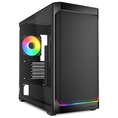 CAJA GAMING SHARKOON VK2 RGB ATX NEGRO 3XVENT 120MM 2XUSB SN FUENTE